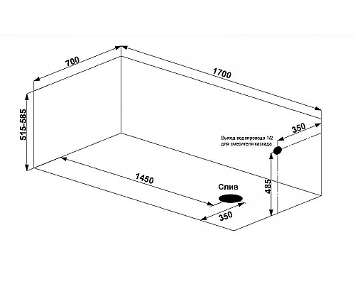 Приобрести Акриловая ванна Cersanit Nature 170x70 64244 без гидромассажа в магазине сантехники Santeh-Crystal.ru