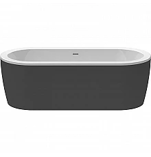 Акриловая ванна Cezares Slim 180x80 SLIM CENTRAL-180-80-60-NERO-SET без гидромассажа