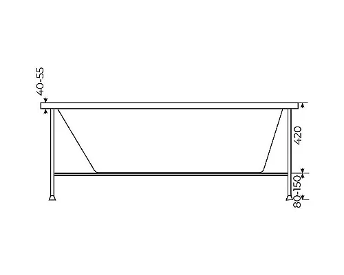 Приобрести Акриловая ванна Creto Ares 170х75 1-1144 без гидромассажа в магазине сантехники Santeh-Crystal.ru