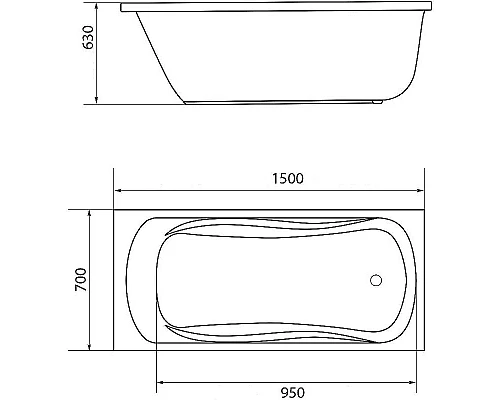 Заказать Акриловая ванна Creto Classio 150х70 10-15070 без гидромассажа в магазине сантехники Santeh-Crystal.ru