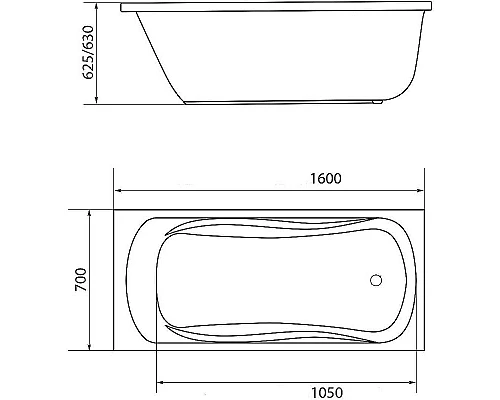 Купить Акриловая ванна Creto Classio 160х70 10-16070 без гидромассажа в магазине сантехники Santeh-Crystal.ru