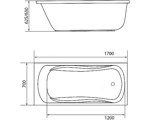 Купить Акриловая ванна Creto Classio 170х70 10-17070 без гидромассажа в магазине сантехники Santeh-Crystal.ru