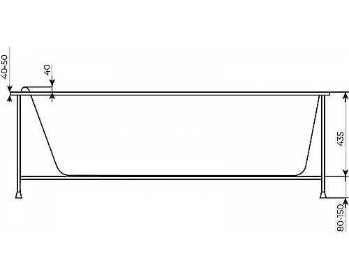 Приобрести Акриловая ванна Creto Etna 150х70 1-1122 без гидромассажа в магазине сантехники Santeh-Crystal.ru