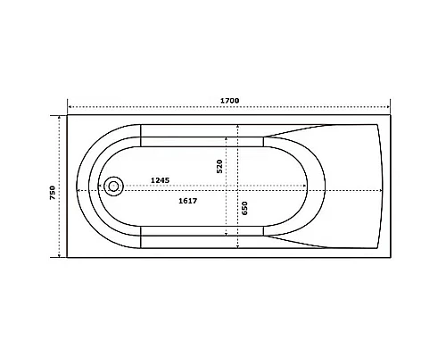Купить Ванна из искусственного камня Creto Fresh 170x75 20-1111 без гидромассажа в магазине сантехники Santeh-Crystal.ru