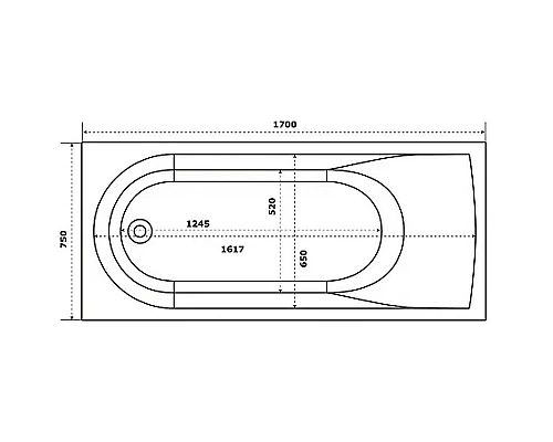 Заказать Ванна из искусственного камня Creto Present 170x75 21-1111 без гидромассажа в магазине сантехники Santeh-Crystal.ru