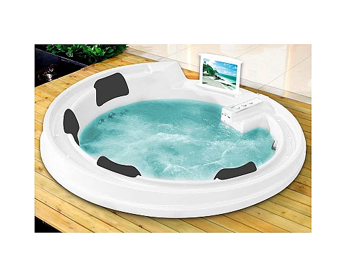 Приобрести Акриловая ванна Gemy G9090 O 190х190 с гидромассажем Белая в магазине сантехники Santeh-Crystal.ru