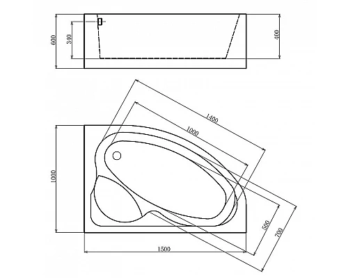 Приобрести Акриловая ванна Gemy 150х100 G9009 B R с гидромассажем в магазине сантехники Santeh-Crystal.ru
