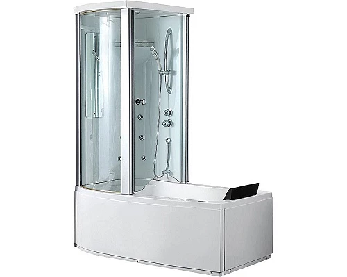 Купить Акриловая ванна с душевой кабиной Gemy 170x85 G8040 C L с гидромассажем в магазине сантехники Santeh-Crystal.ru