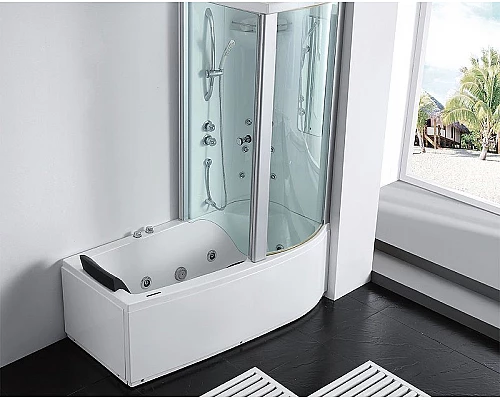 Заказать Акриловая ванна с душевой кабиной Gemy 170х85 G8040 B R с гидромассажем в магазине сантехники Santeh-Crystal.ru