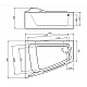Купить Акриловая ванна Gemy 170х130 G9056 O L с гидромассажем в магазине сантехники Santeh-Crystal.ru