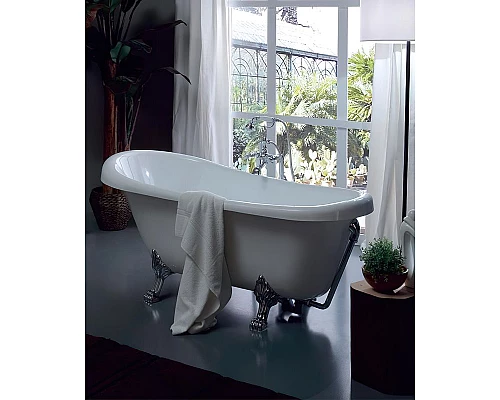 Приобрести Акриловая ванна Kerasan Retro 170x77 105590 Белый Хром в магазине сантехники Santeh-Crystal.ru