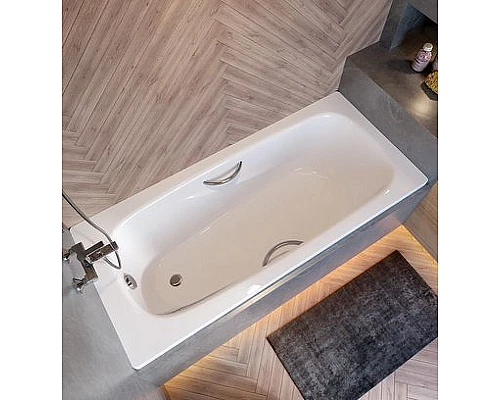 Купить Стальная ванна Koller Pool Deline 160x75 B65US200E с отверстиями для ручек без гидромассажа в магазине сантехники Santeh-Crystal.ru