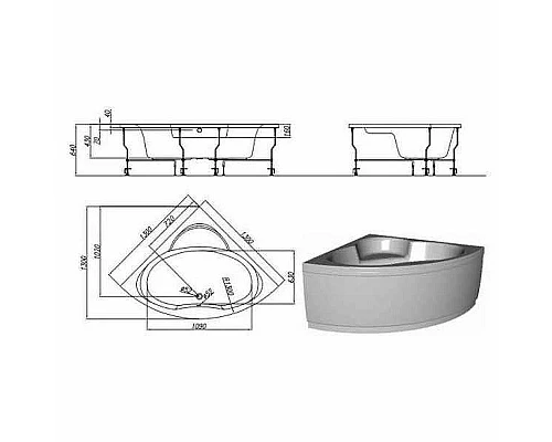 Заказать Акриловая ванна Kolpa San Royal 130х130 567360 без гидромассажа в магазине сантехники Santeh-Crystal.ru