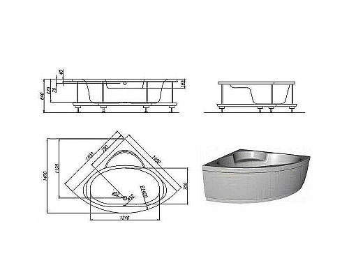 Заказать Акриловая ванна Kolpa San Royal 140х140 567350 без гидромассажа в магазине сантехники Santeh-Crystal.ru