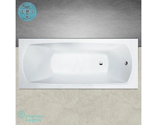 Приобрести Ванна из литьевого мрамора Marmo Bagno Элза 180x75 MB-Э180-75 без гидромассажа в магазине сантехники Santeh-Crystal.ru