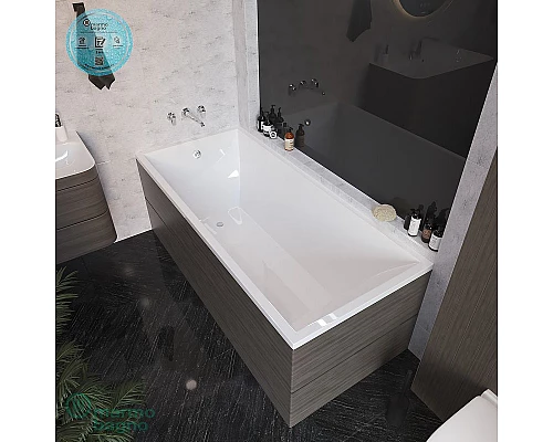 Купить Ванна из литьевого мрамора Marmo Bagno Милано 170x75 MB-M170-75 без гидромассажа в магазине сантехники Santeh-Crystal.ru