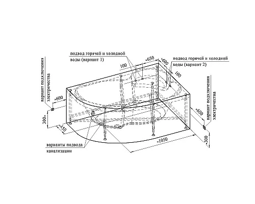 Приобрести Акриловая ванна Radomir Vannesa Ирма 149х96 R 2-76-2-2-9-216 с гидромассажем Баланс Хром в магазине сантехники Santeh-Crystal.ru
