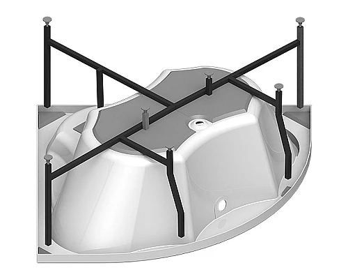 Купить Акриловая ванна Radomir Vannesa Сандра 149х149 2-77-2-0-0-221 с гидромассажем Актив Хром в магазине сантехники Santeh-Crystal.ru