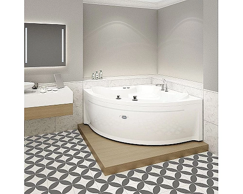 Купить Акриловая ванна Radomir Vannesa Сандра 149х149 2-77-2-0-0-221 с гидромассажем Актив Хром в магазине сантехники Santeh-Crystal.ru