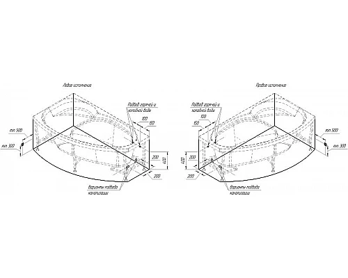 Приобрести Акриловая ванна Radomir Vannesa София 169х99 R 2-76-2-2-0-223 с гидромассажем Баланс Хром в магазине сантехники Santeh-Crystal.ru