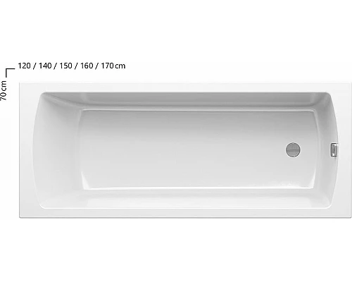 Купить Акриловая ванна Ravak Classic II 140x70 CC21000000 без гидромассажа в магазине сантехники Santeh-Crystal.ru
