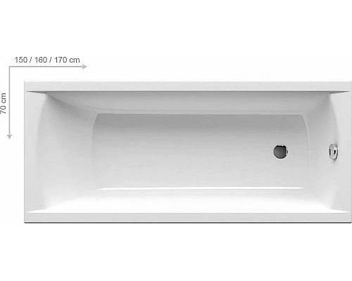 Заказать Акриловая ванна Ravak Classic 160x70 C531000000 без гидромассажа в магазине сантехники Santeh-Crystal.ru
