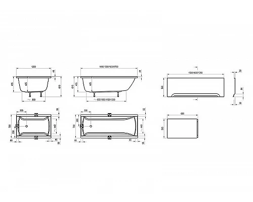 Заказать Акриловая ванна Ravak Classic 160x70 C531000000 без гидромассажа в магазине сантехники Santeh-Crystal.ru