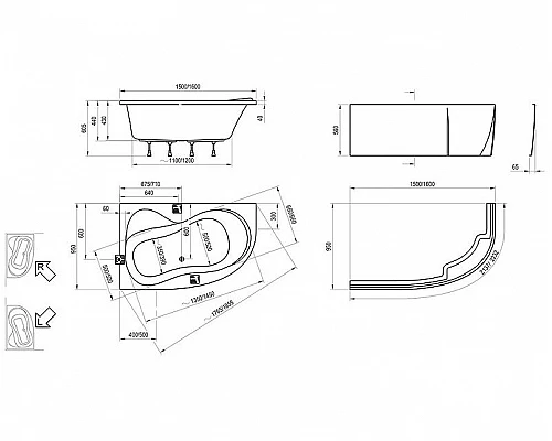 Заказать Акриловая ванна Ravak Rosa II 160x95 R C581000000 без гидромассажа в магазине сантехники Santeh-Crystal.ru