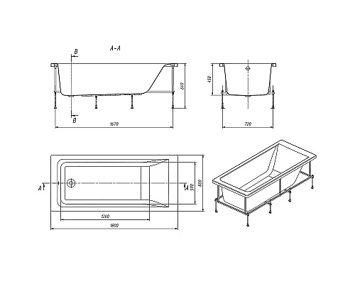 Заказать Акриловая ванна Roca Easy 180x80 248618000 без гидромассажа в магазине сантехники Santeh-Crystal.ru