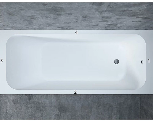 Приобрести Ванна из литьевого мрамора 170x70 см Salini S-Sense Orlanda Kit 102111G в магазине сантехники Santeh-Crystal.ru