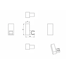Настенный держатель WONZON & WOGHAND, Черный матовый (WW-994201-MB)
