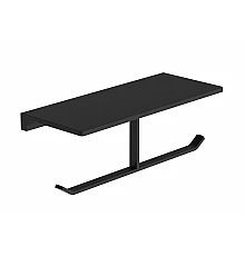 Двойной держатель для туалетной бумаги с полкой WONZON & WOGHAND, Черный (WW-9156-BL)