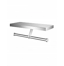 Двойной держатель для туалетной бумаги с полкой WONZON & WOGHAND, Хром (WW-V3802-CR)