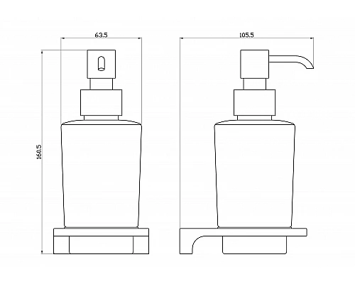 Дозатор мыла WONZON & WOGHAND ECLIPSE, Хром (WW-9133-CR)