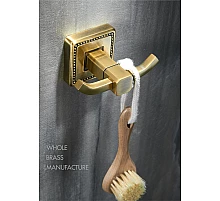 Двойной крючок для ванной WONZON & WOGHAND, Бронза (WW-7225)