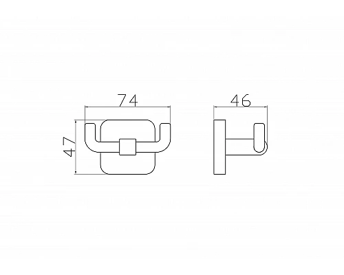 Заказать Двойной крючок для ванной WONZON & WOGHAND, Хром (WW-6625) в магазине сантехники Santeh-Crystal.ru