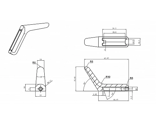 Заказать Крючок для ванной WONZON & WOGHAND, Темный графит (WW-V4301-GM) в магазине сантехники Santeh-Crystal.ru