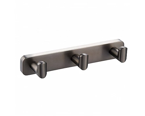 Вешалка с 3 крючками для ванной WONZON & WOGHAND GRAFFITY, Темный графит (WW-9335-BGM)