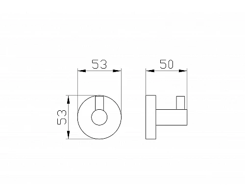 Купить Крючок для ванной WONZON & WOGHAND, Хром (WW-8105) в магазине сантехники Santeh-Crystal.ru