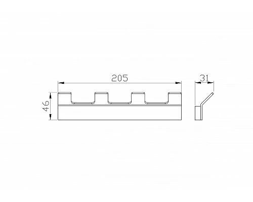Заказать Вешалка с 4 крючками для ванной WONZON & WOGHAND, Брашированное золото (WW-8345-BG) в магазине сантехники Santeh-Crystal.ru