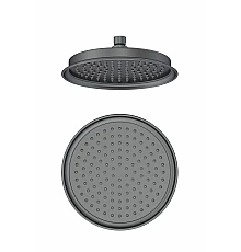 Тропическая лейка для душа WONZON & WOGHAND, Темный графит (WW-88DP05-BGM)