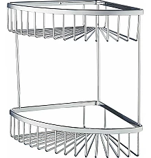 Полка для ванной 2-х ярусная WONZON & WOGHAND, Хром (WW-4128-CR)