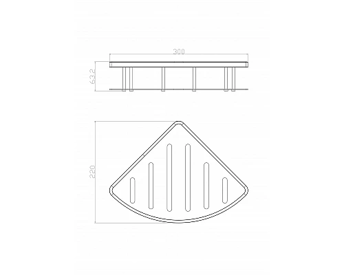 Приобрести Полка для ванной угловая WONZON & WOGHAND, Хром (WW-4132) в магазине сантехники Santeh-Crystal.ru