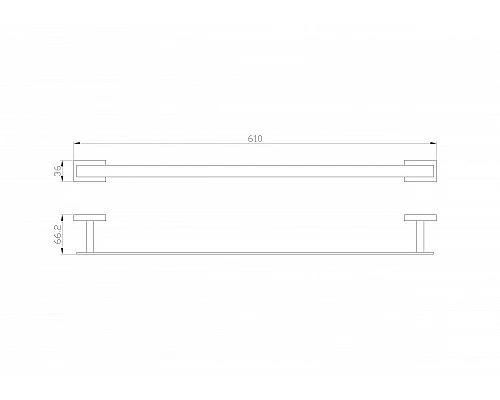 Купить Вешалка для полотенец WONZON & WOGHAND, Хром (WW-9712-60CM) в магазине сантехники Santeh-Crystal.ru