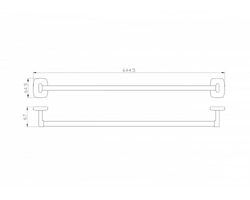 Заказать Вешалка для полотенец WONZON & WOGHAND, Хром (WW-1002) в магазине сантехники Santeh-Crystal.ru