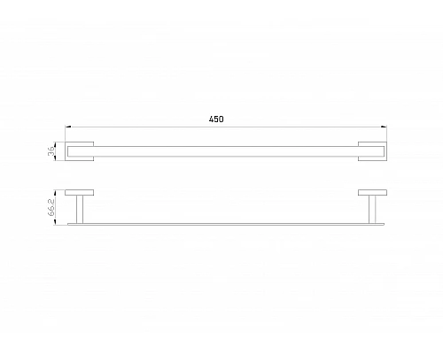 Заказать Вешалка для полотенец WONZON & WOGHAND, Хром (WW-9712-45CM) в магазине сантехники Santeh-Crystal.ru