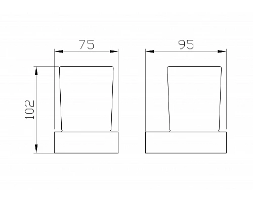 Купить Стакан для зубных щеток с держателем WONZON & WOGHAND, Хром (WW-8321) в магазине сантехники Santeh-Crystal.ru