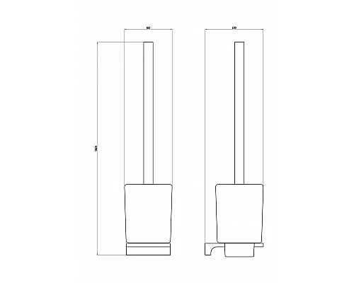 Купить Туалетный ершик в комплекте WONZON & WOGHAND, Глянцевое золото (WW-9129-LG) в магазине сантехники Santeh-Crystal.ru