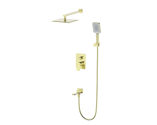 Душевая система встраиваемая WONZON & WOGHAND DIAMOND, Брашированное золото (WW-88939011- BG)