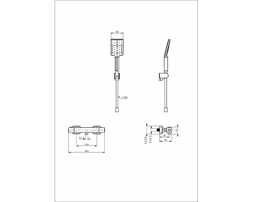 Смеситель для душа с термостатом WONZON & WOGHAND, Белый матовый (WW-B2062-A-MW)